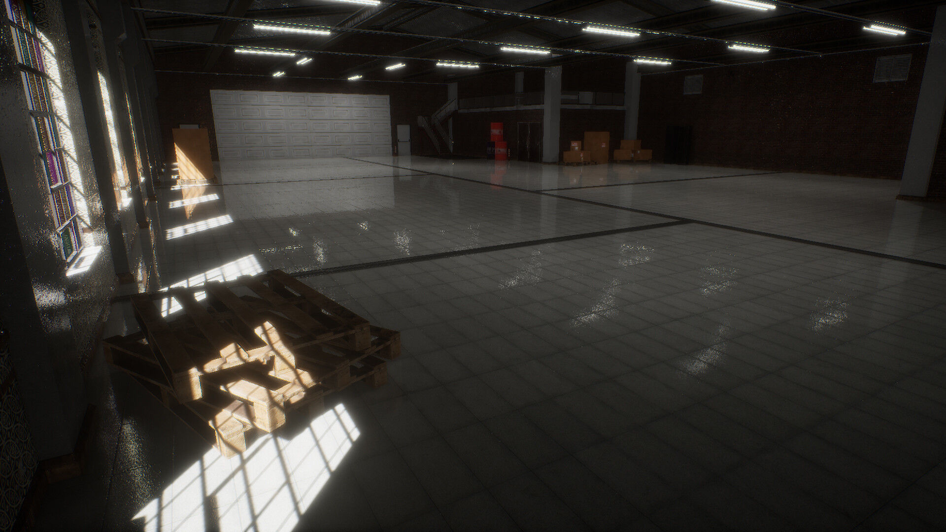 Garage Warehouse - Unreal Engine Project Low-poly 3D model_2