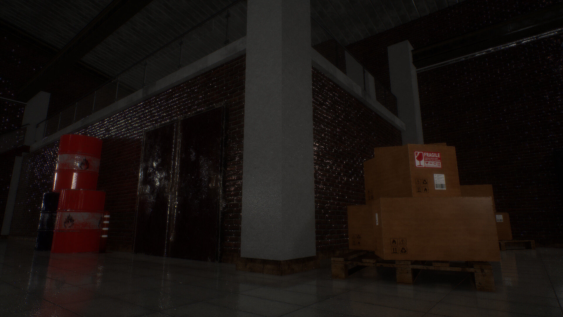 Garage Warehouse - Unreal Engine Project Low-poly 3D model_10