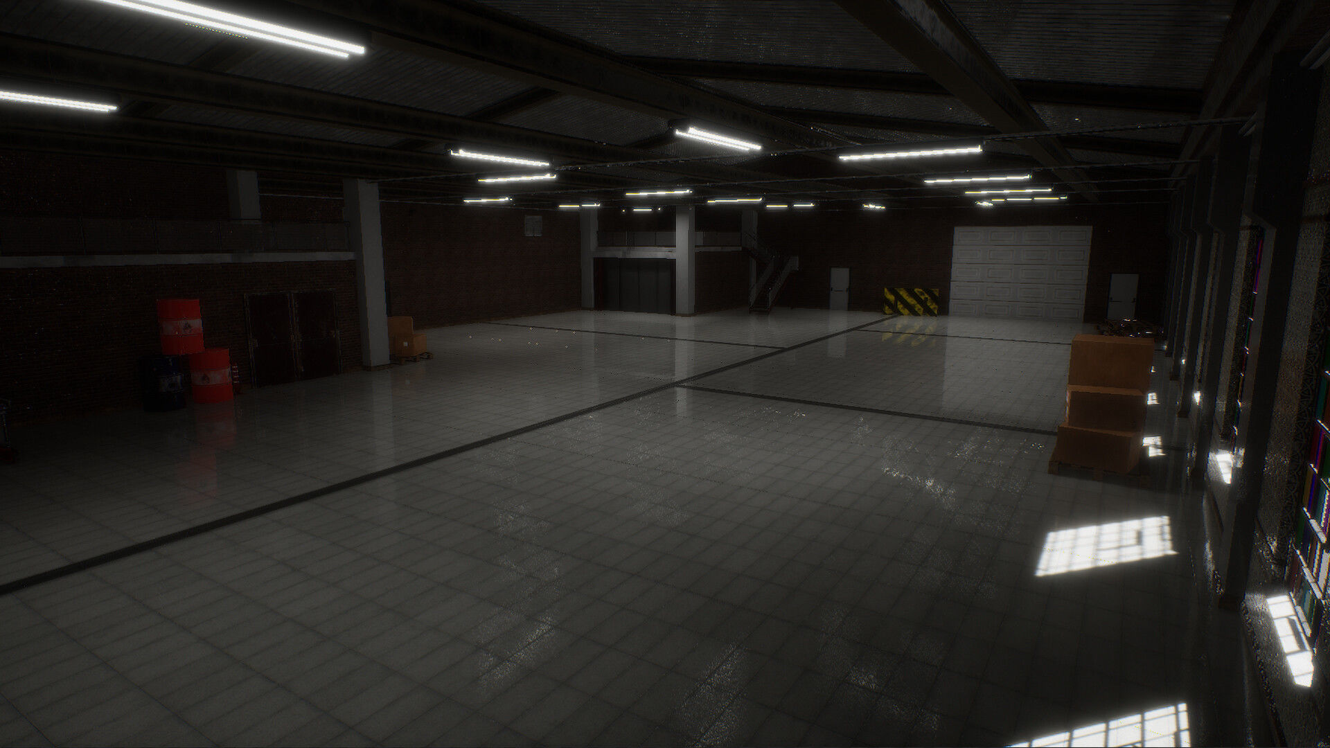 Garage Warehouse - Unreal Engine Project Low-poly 3D model_5