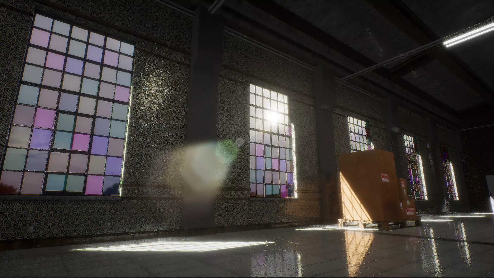 Garage Warehouse - Unreal Engine Project Low-poly 3D model_0