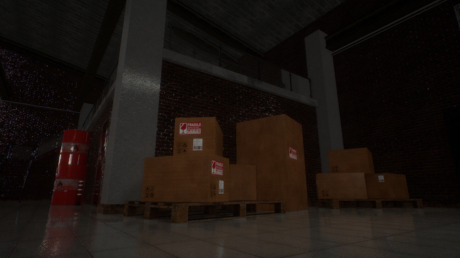 Garage Warehouse - Unreal Engine Project Low-poly 3D model_6