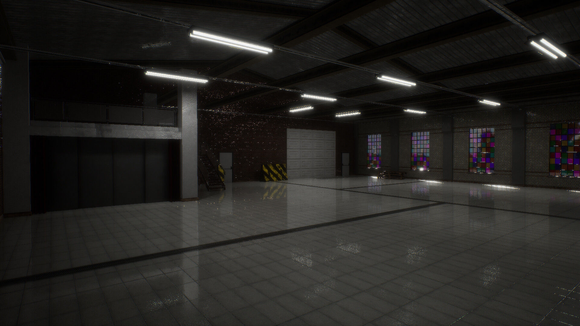 Garage Warehouse - Unreal Engine Project Low-poly 3D model_1