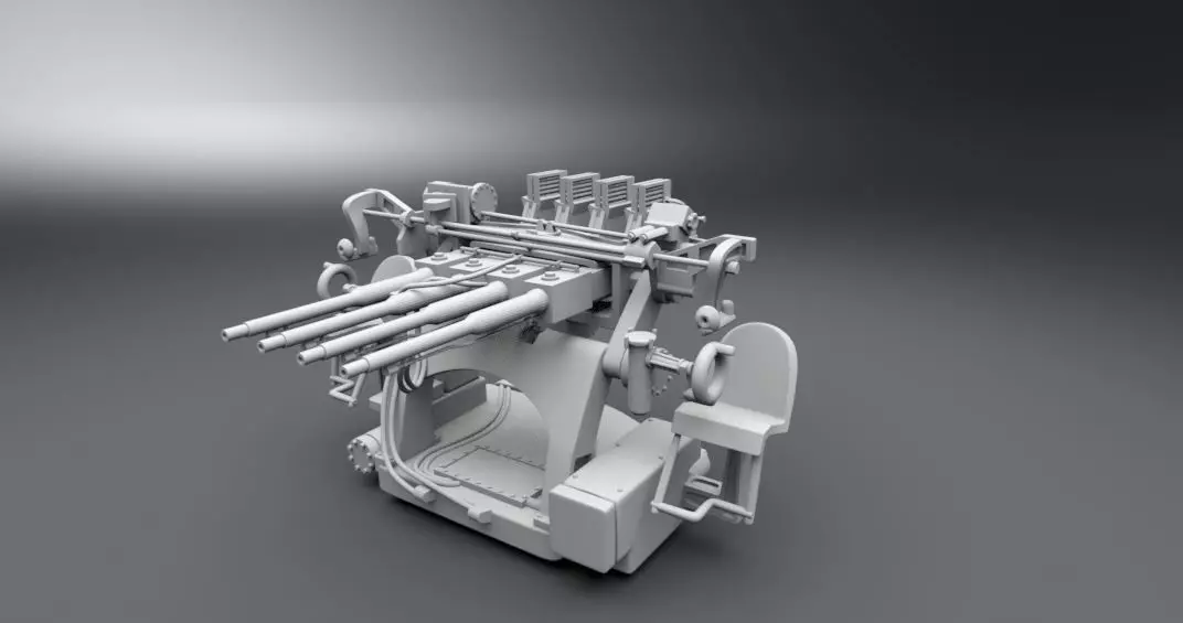 28mm 75 Caliber AA Scale model 3D print model_0