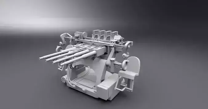28mm 75 Caliber AA Scale model 3D print model