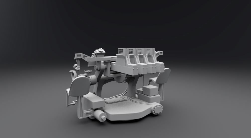 28mm 75 Caliber AA Scale model 3D print model_2