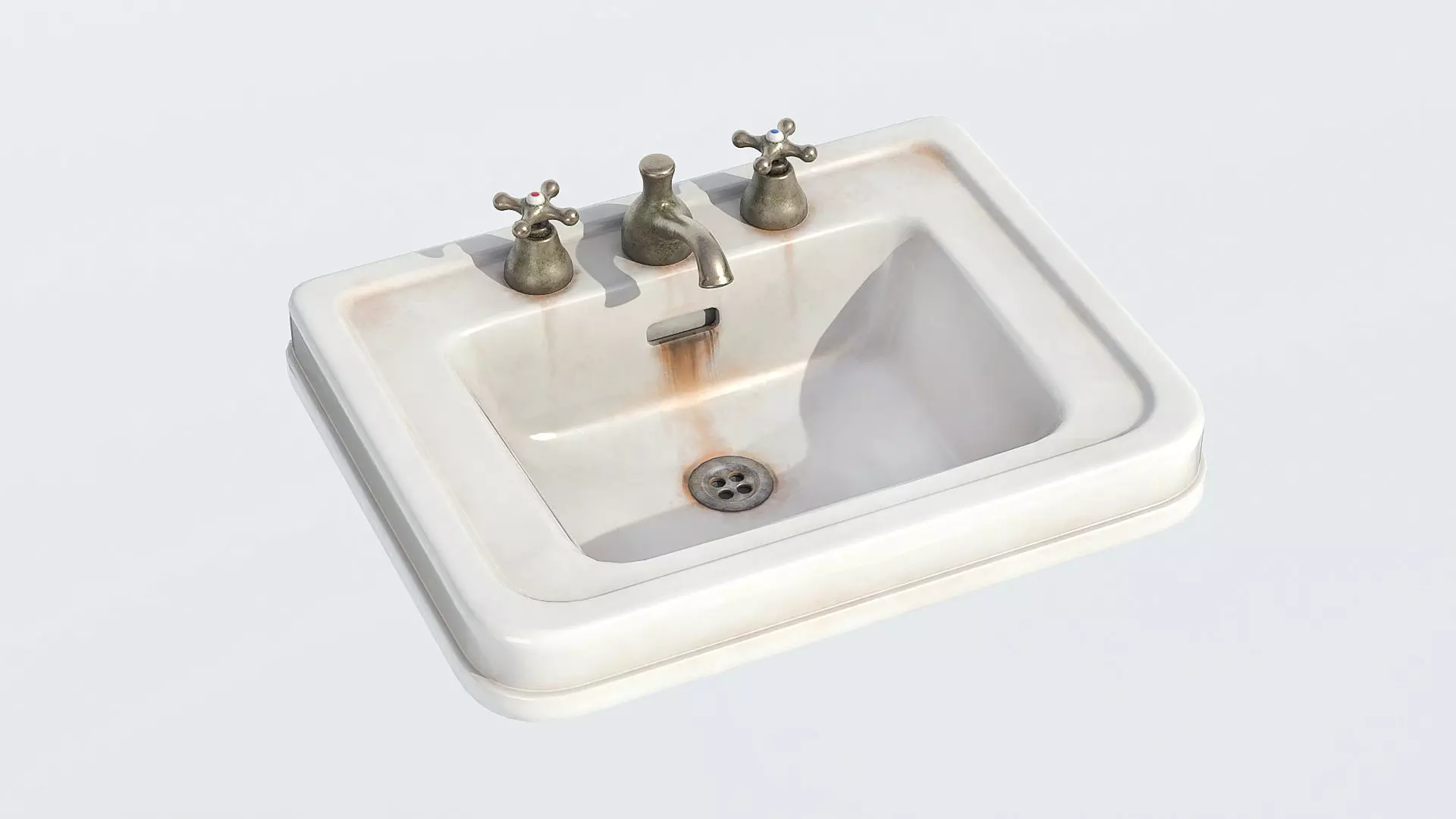 Old Hospital sink Low-poly 3D model