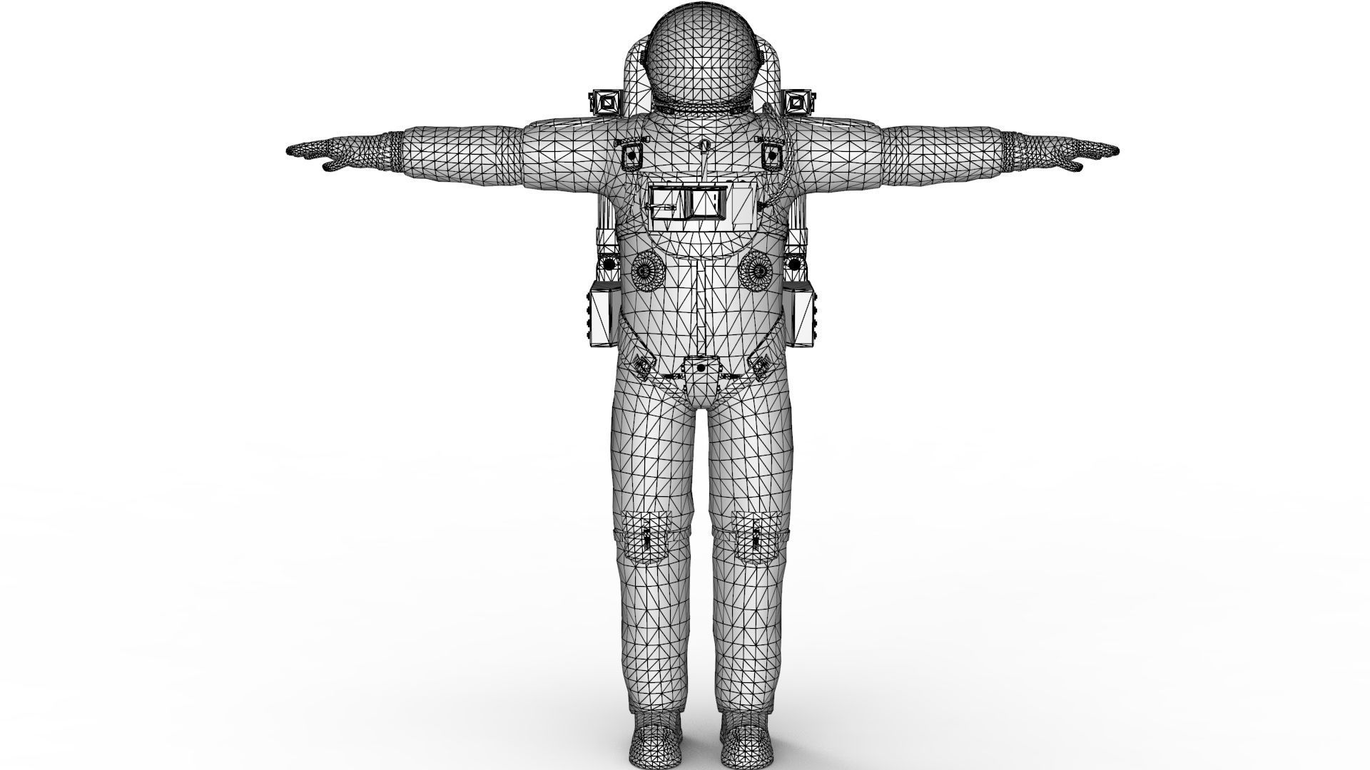 Astronaut in Space Suit 3D model_10