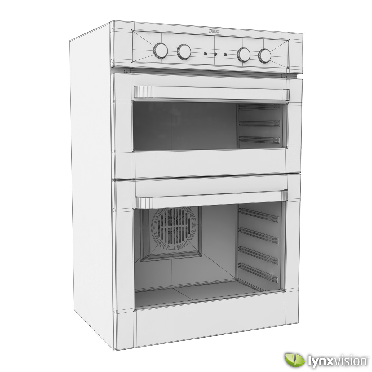 Zanussi Electric Double Oven 3D model_3