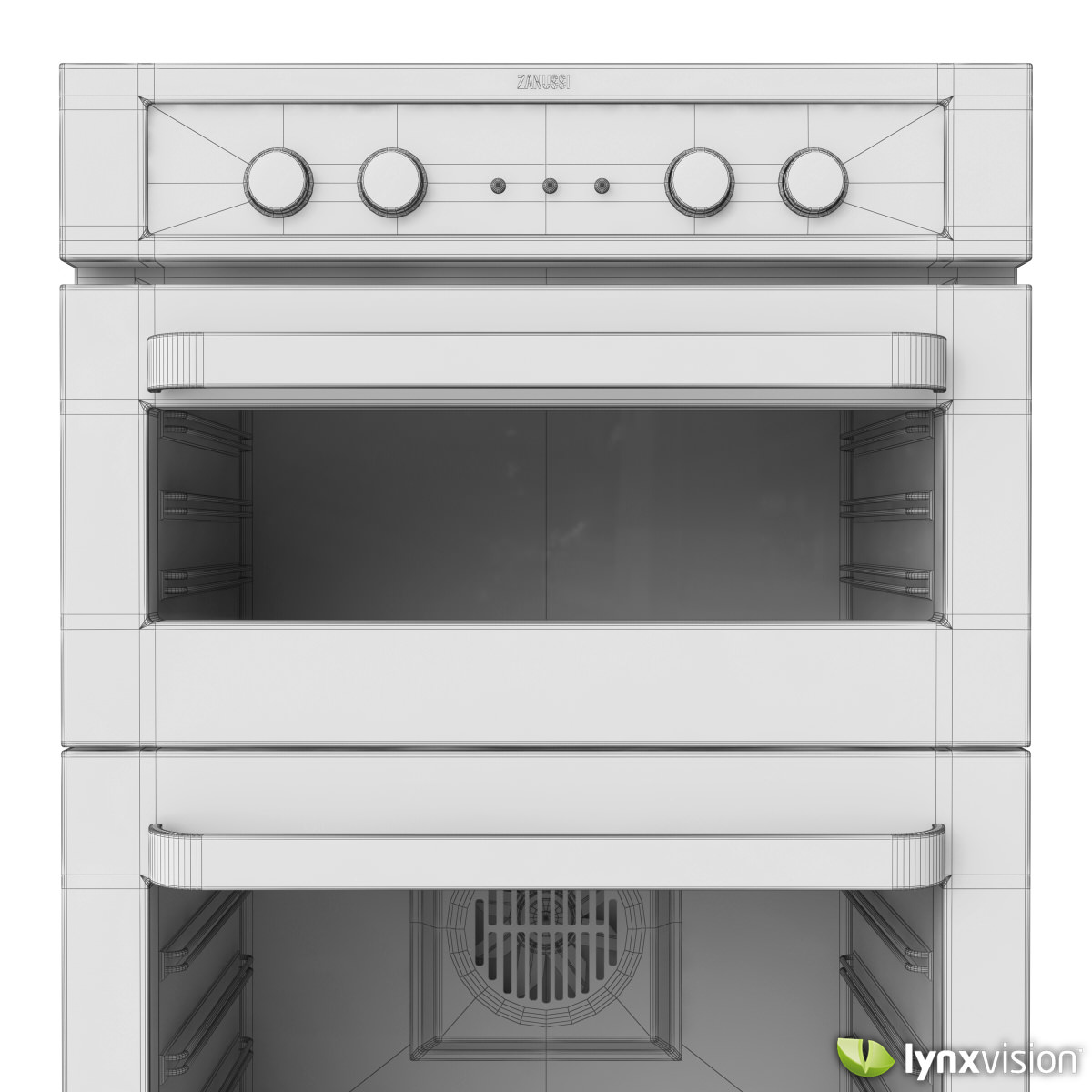 Zanussi Electric Double Oven 3D model_4