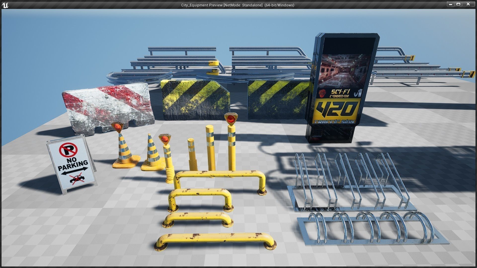 City Equipment - Unreal Engine Project  Low-poly 3D model_1