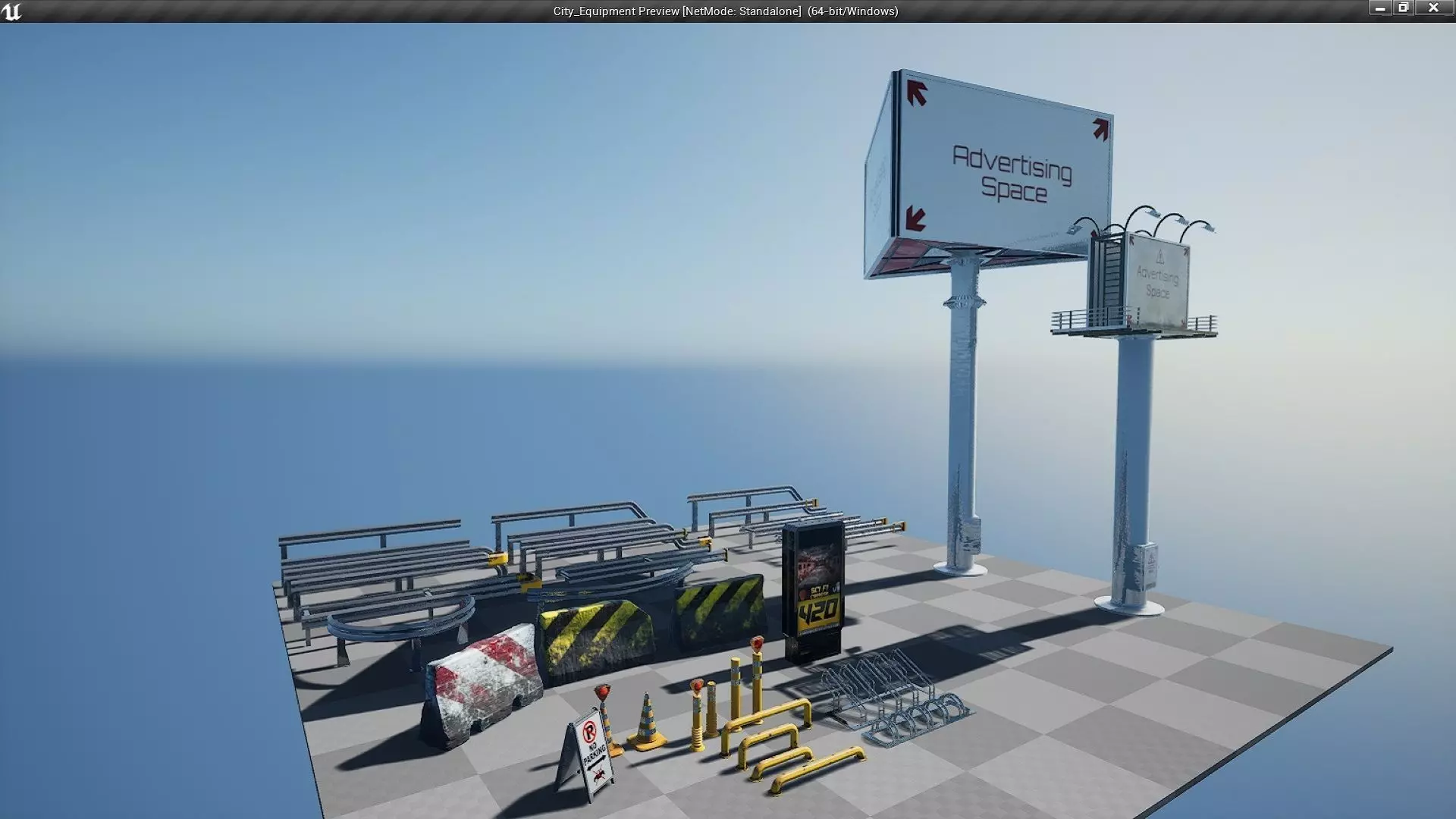 City Equipment - Unreal Engine Project  Low-poly 3D model_0