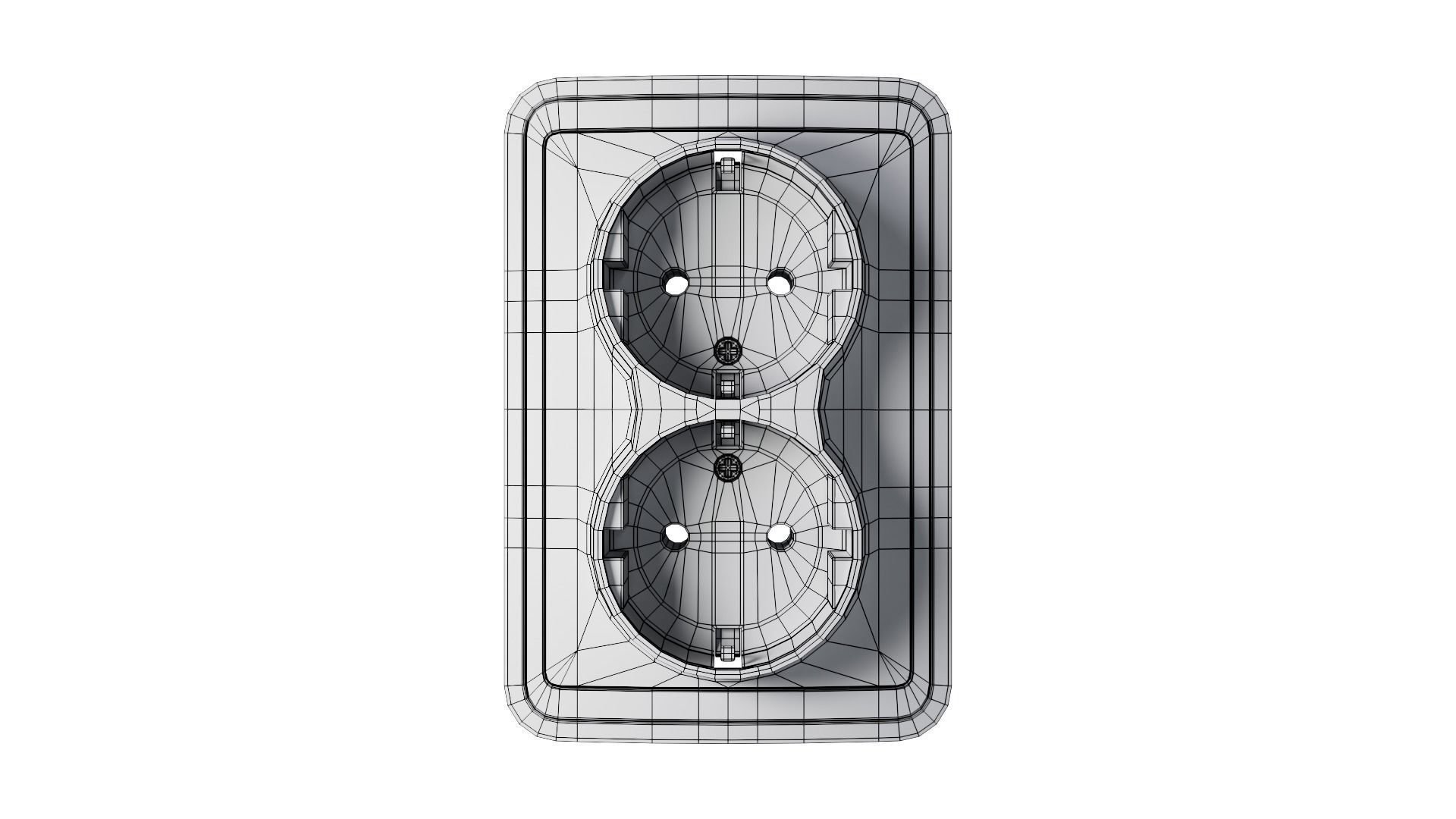 SET of  3 outlet and BONUS PLUG with rigged cabel 3D model_28