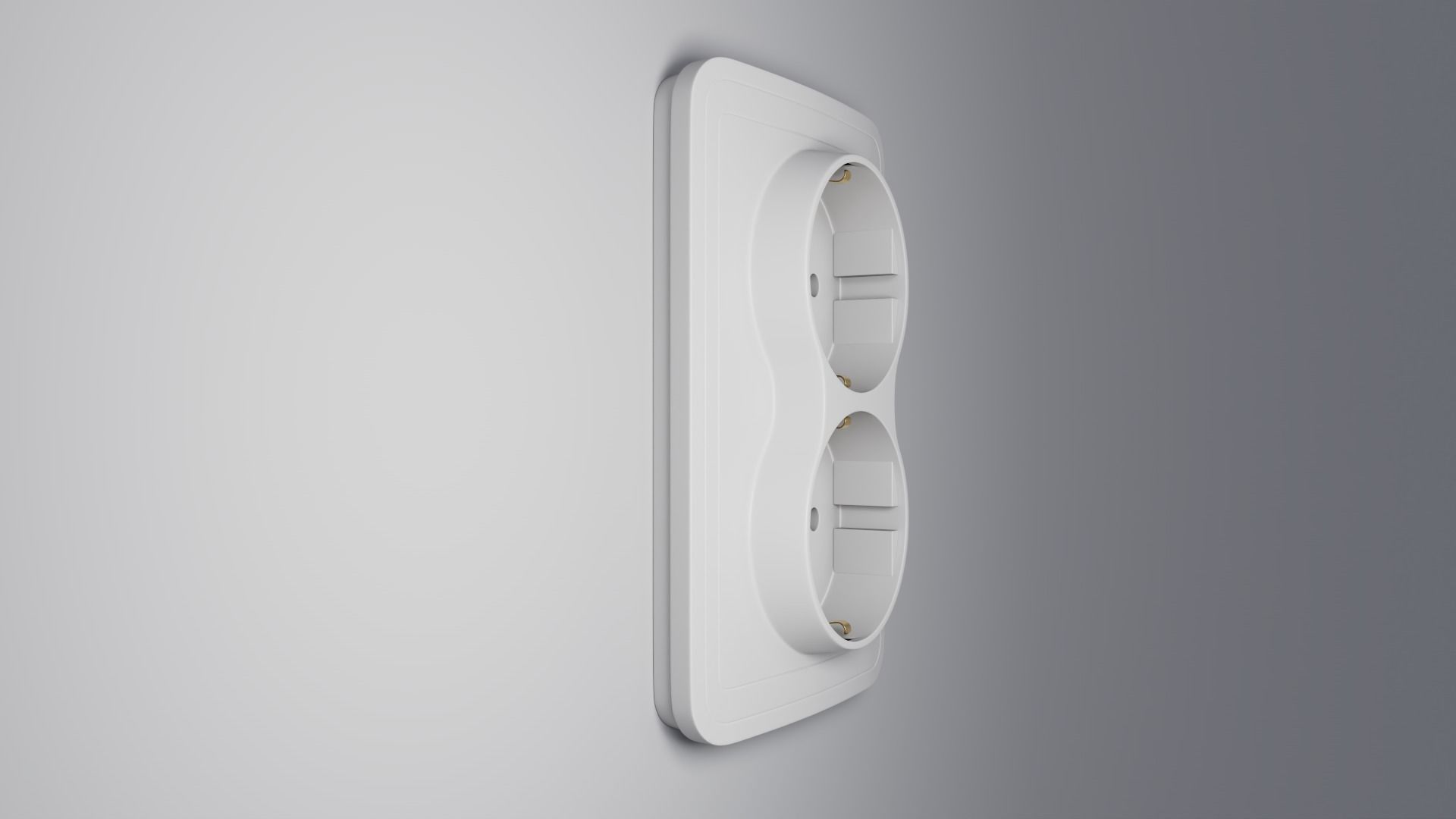 SET of  3 outlet and BONUS PLUG with rigged cabel 3D model_23