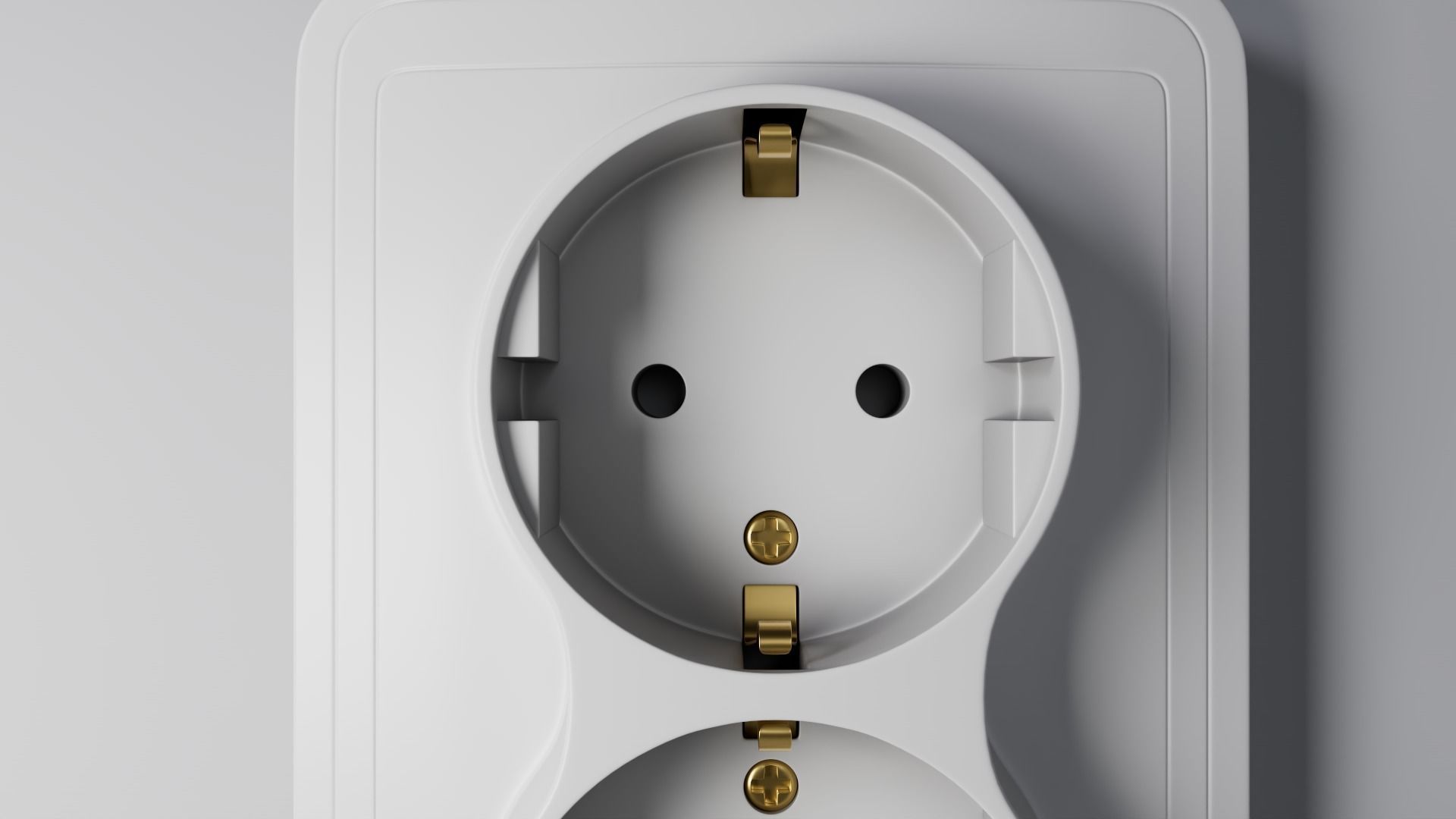 SET of  3 outlet and BONUS PLUG with rigged cabel 3D model_24