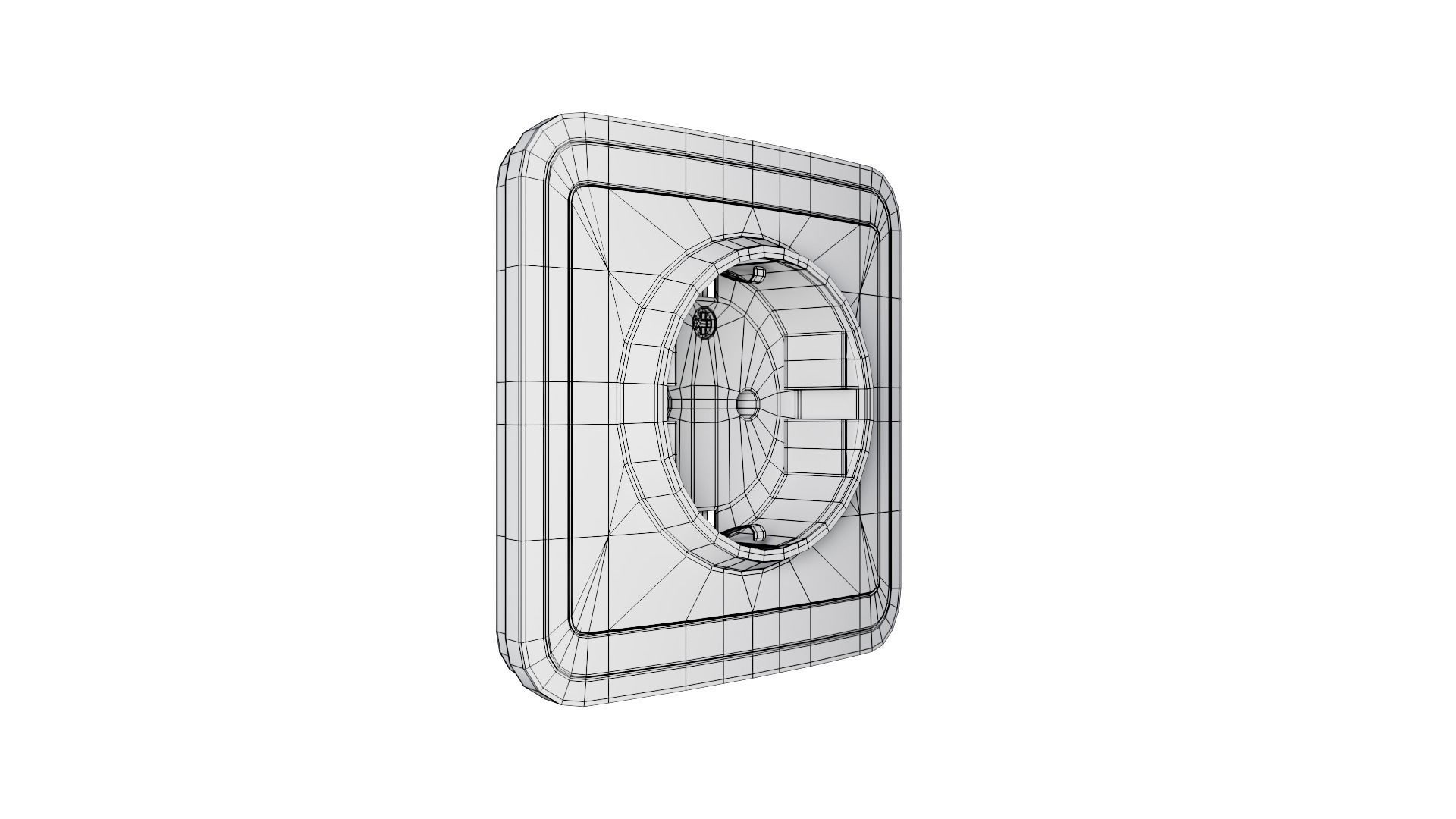 SET of  3 outlet and BONUS PLUG with rigged cabel 3D model_40