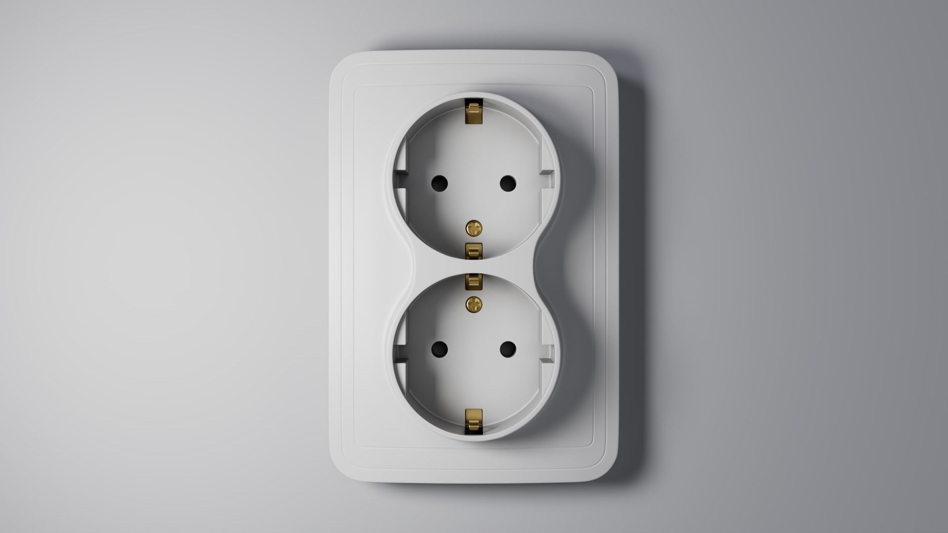 SET of  3 outlet and BONUS PLUG with rigged cabel 3D model_22