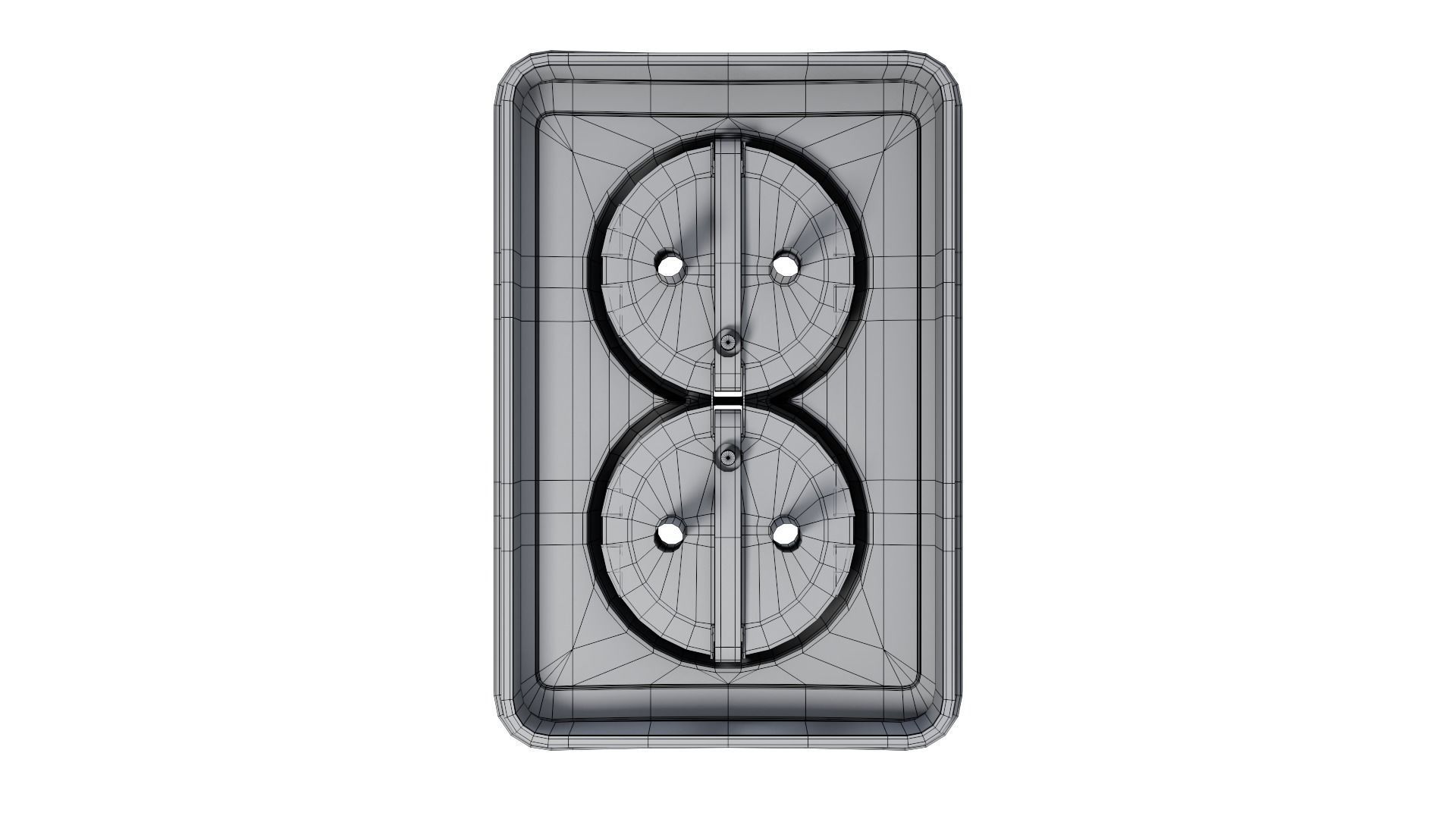 SET of  3 outlet and BONUS PLUG with rigged cabel 3D model_21