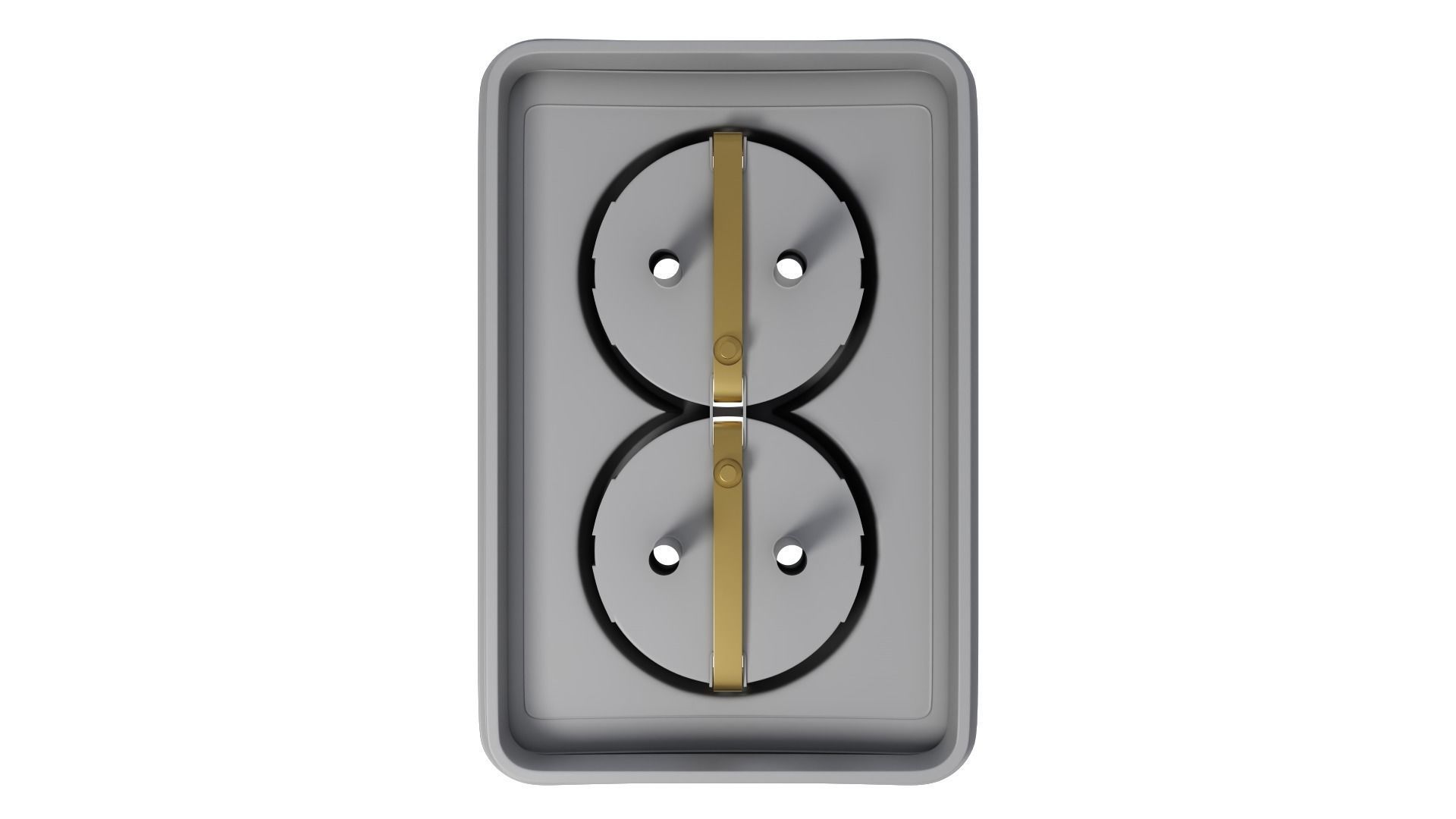 SET of  3 outlet and BONUS PLUG with rigged cabel 3D model_15