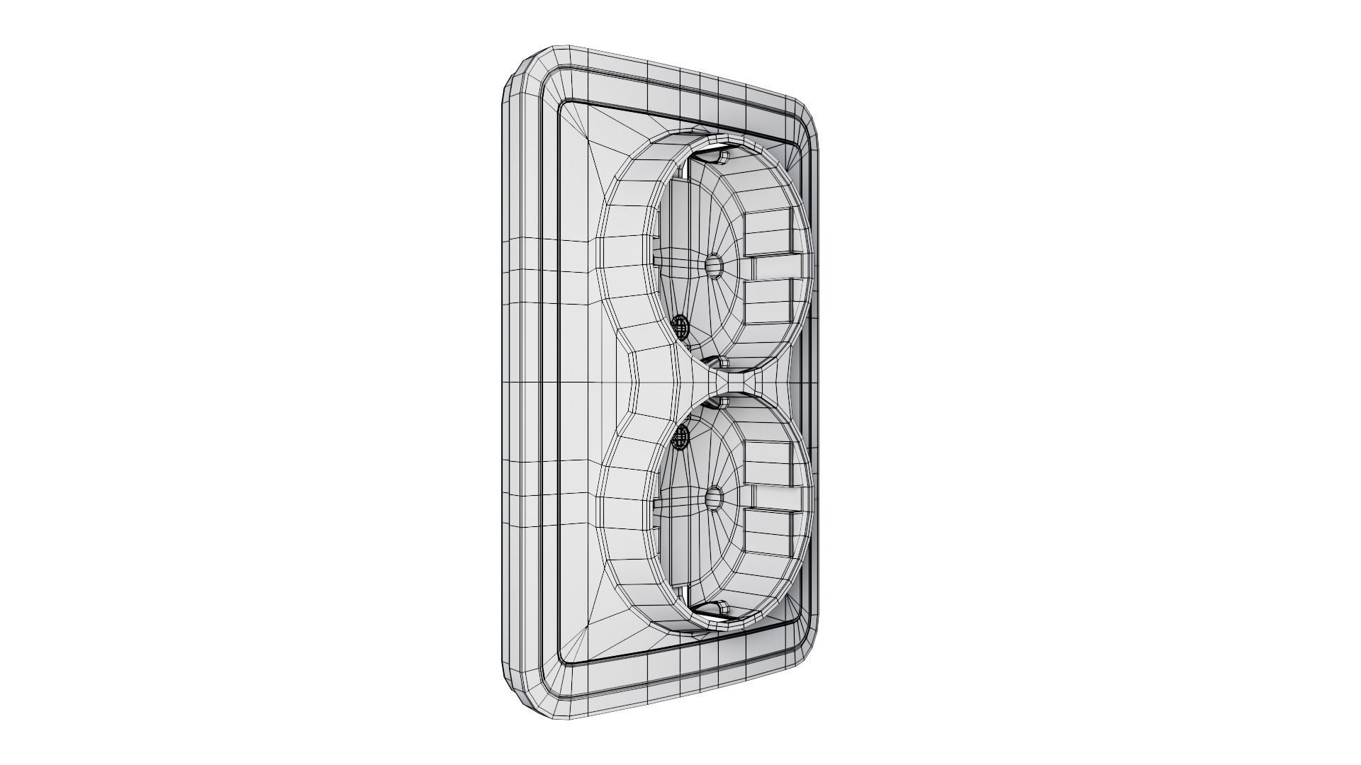 SET of  3 outlet and BONUS PLUG with rigged cabel 3D model_29