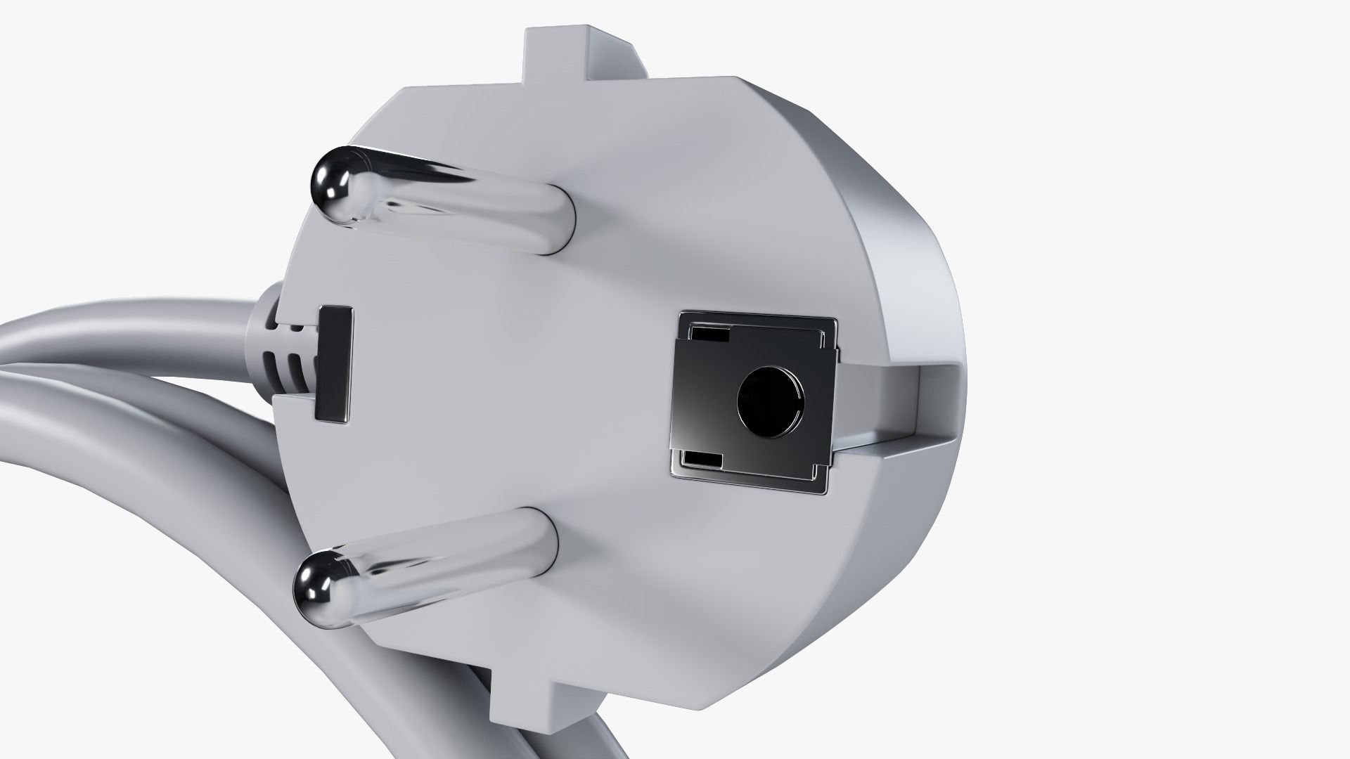 SET of  3 outlet and BONUS PLUG with rigged cabel 3D model_47