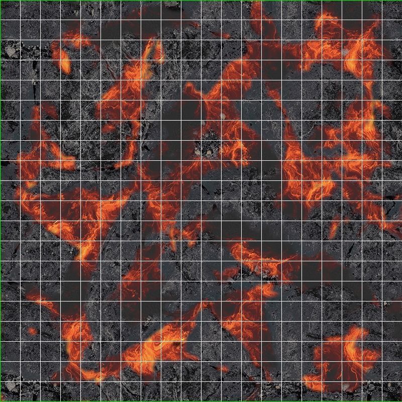 Lava rocks ground tile Low-poly 3D model_14