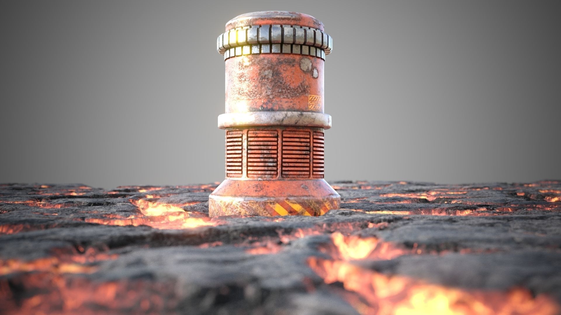 Lava rocks ground tile Low-poly 3D model_6