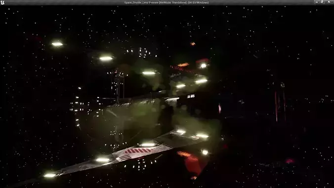Space Shuttle Levo v1 - Unreal Engine Project Low-poly 3D model