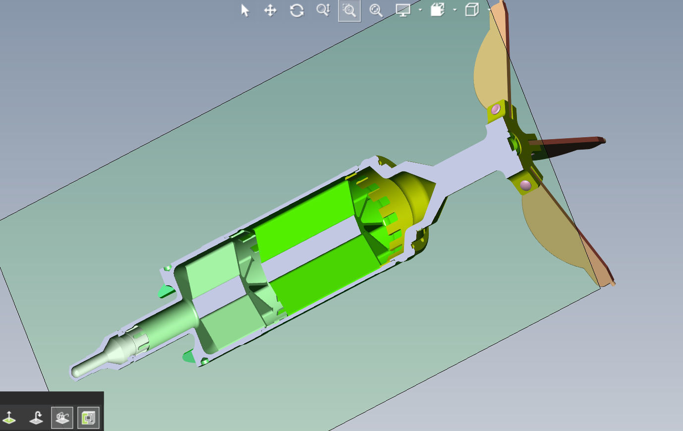 Artillery cumulative antitank projectile of 122mm Stand model 3D model_6