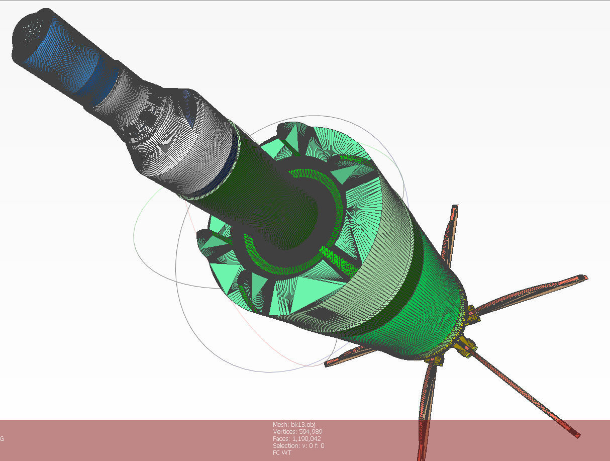 Artillery cumulative antitank projectile of 122mm Stand model 3D model_9