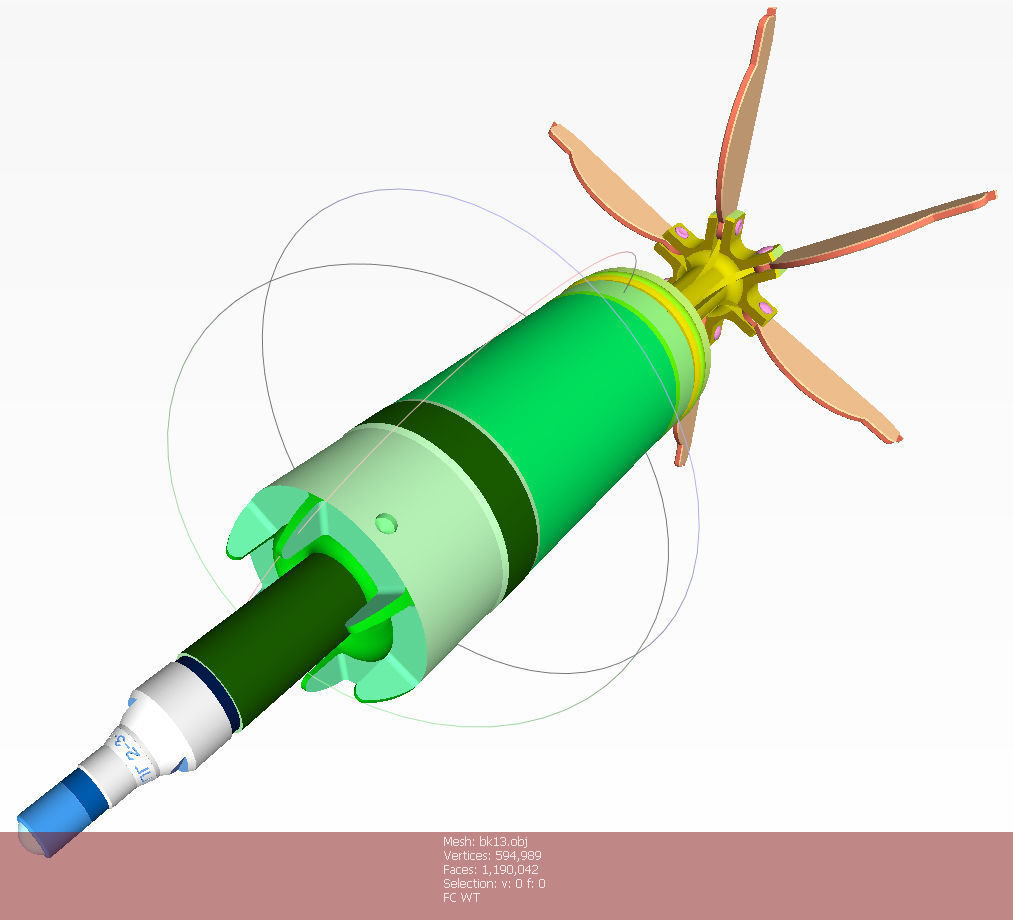Artillery cumulative antitank projectile of 122mm Stand model 3D model_8
