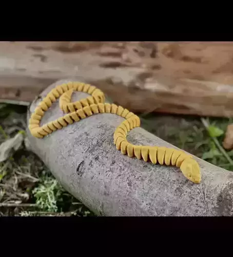 Flexi snake cobra 78cm fantasy print in place  Free 3D print model