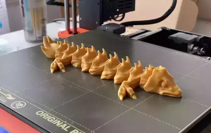 Flexi lizard reptile beach fantas print in place Free 3D print model