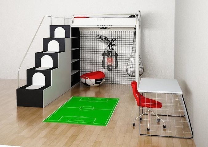  football room 3D model