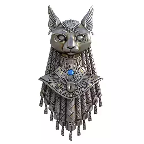 Pharaonic cat pendant 3D print model 3D print model