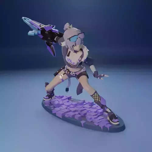 Silver Wolf from Honkai Star Rail 2 versions