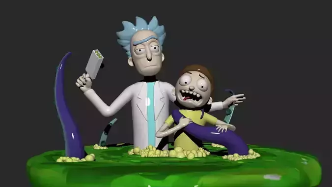 Rick and Morty 3d printable figure 3D print model