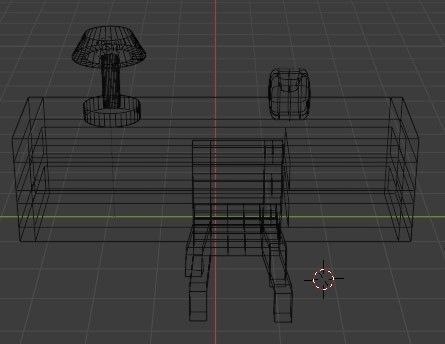 A Desk Low-poly 3D model_4