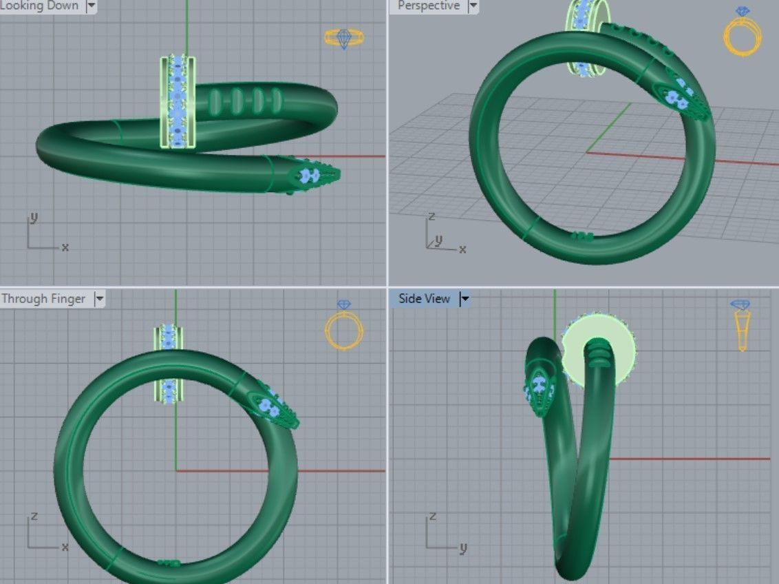 Nail ring 3D print model_2