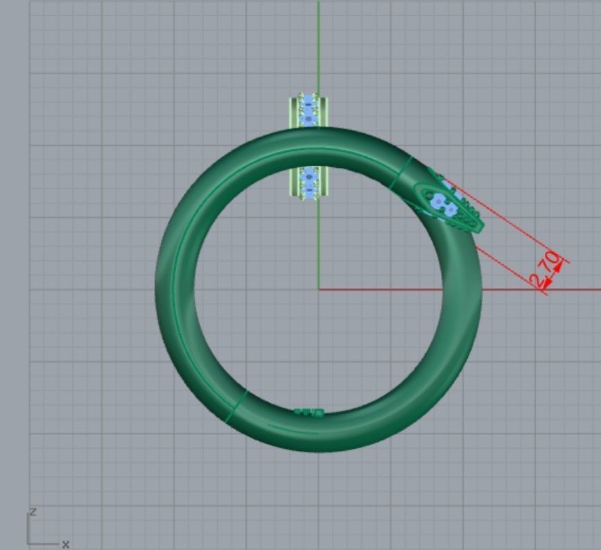 Nail ring 3D print model_1