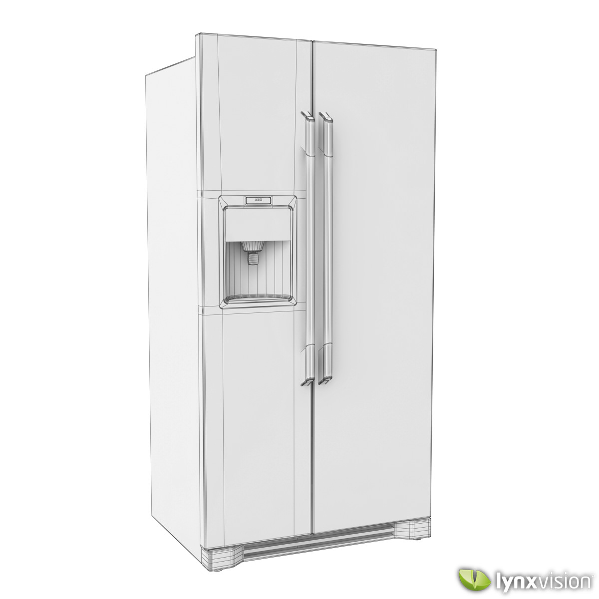 Electrolux Side-by-Side Refrigerator 3D model_3
