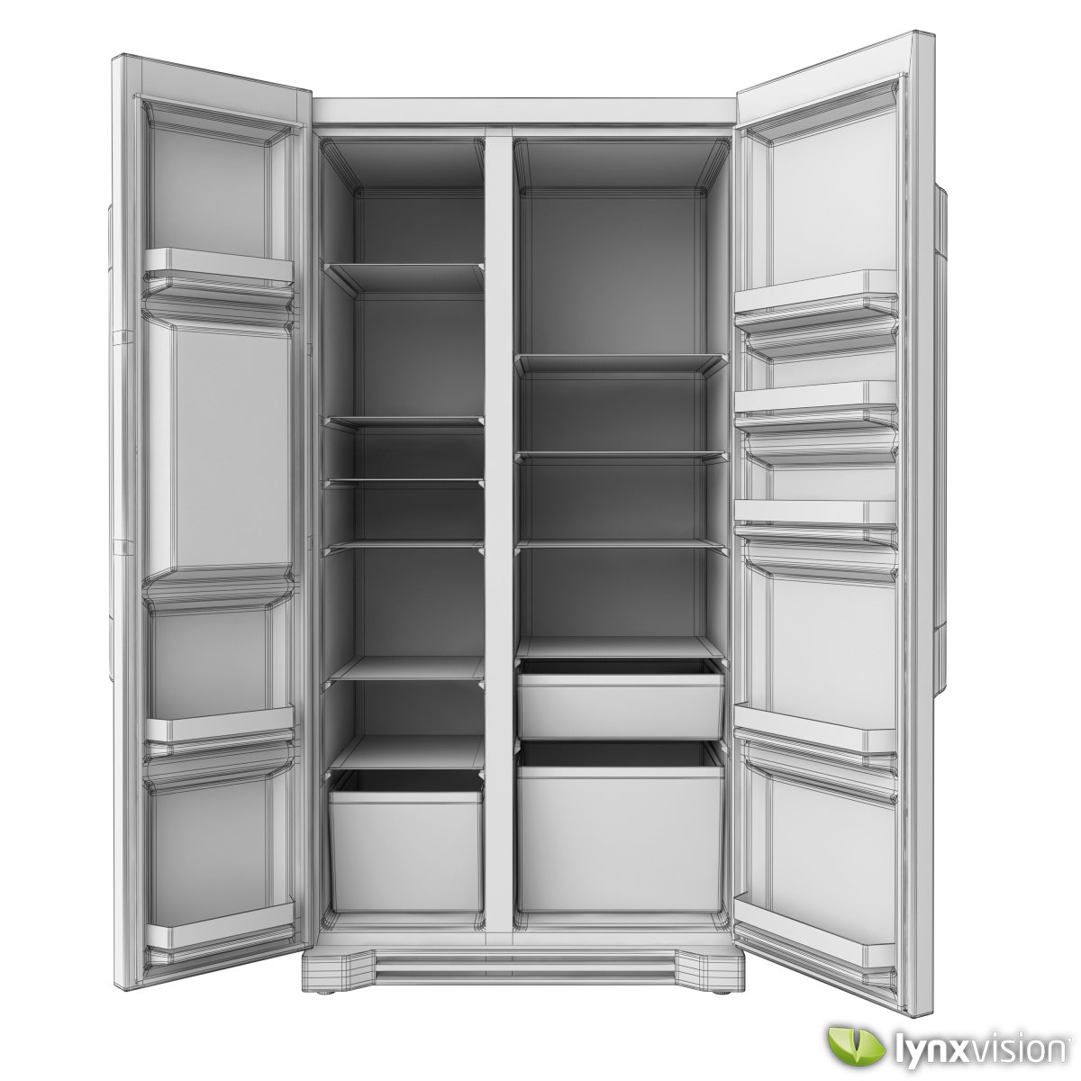 Electrolux Side-by-Side Refrigerator 3D model_4