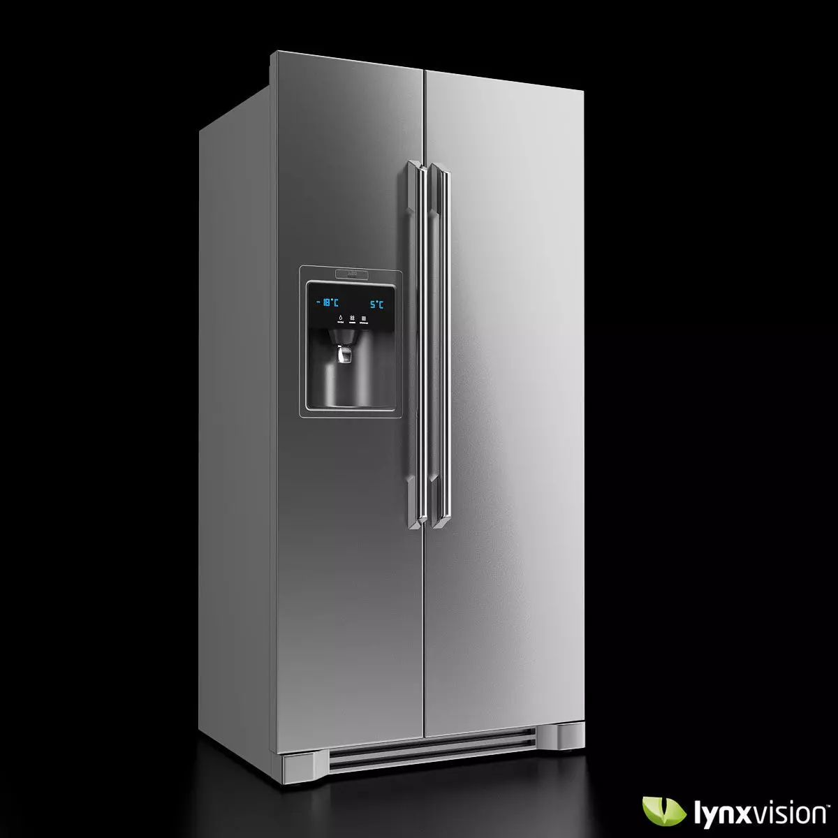 Electrolux Side-by-Side Refrigerator 3D model_0