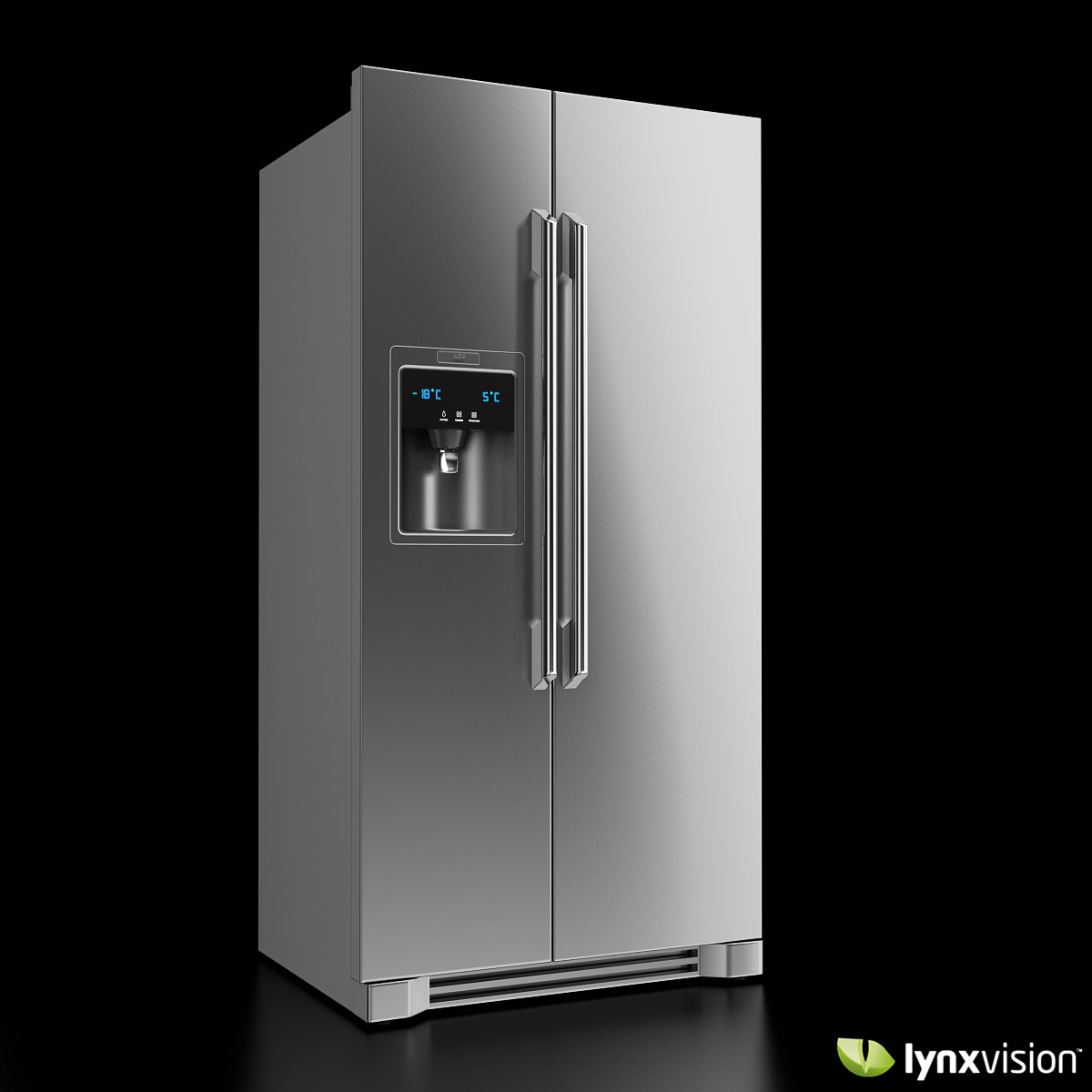 Electrolux SidebySide Refrigerator 3D Model .max .obj .fbx