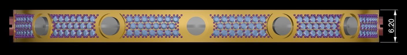 Love Bracelet With Diamonds - Size 16 3D print model_7