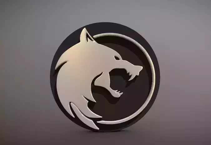 The Witcher logo 3D print model