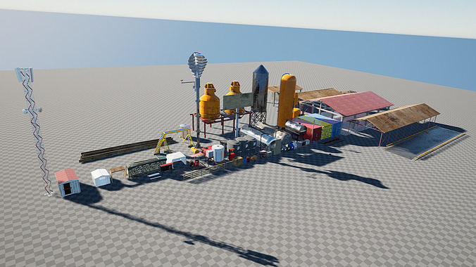 Environmental Equip - Unreal Engine Project Low-poly 3D model