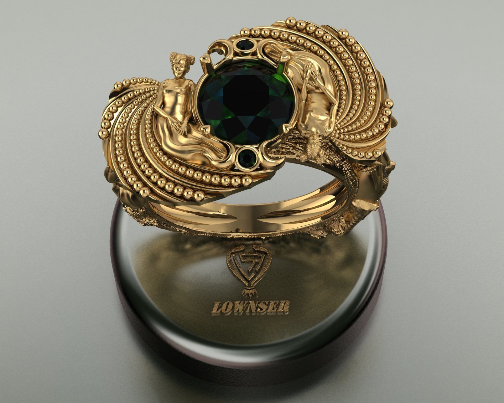 family ring 3D print model_3