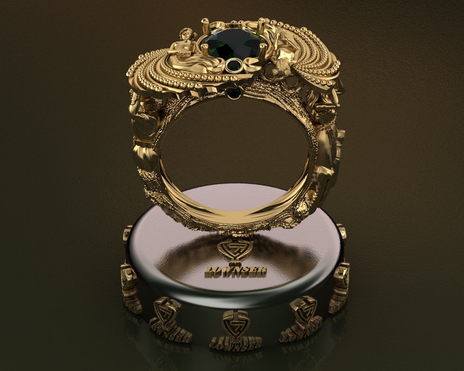 family ring 3D print model_8
