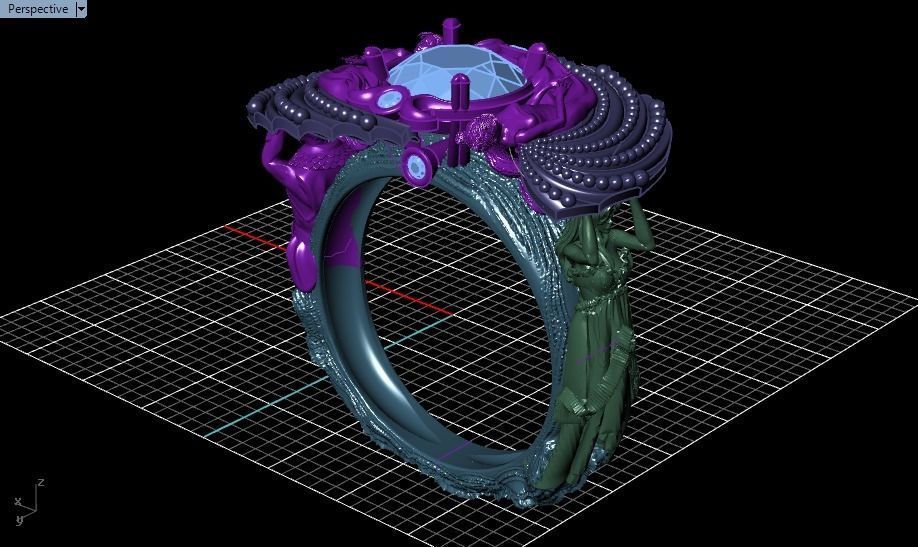 family ring 3D print model_18