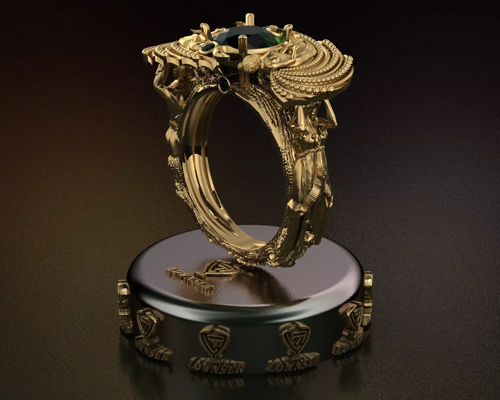 family ring 3D print model_0